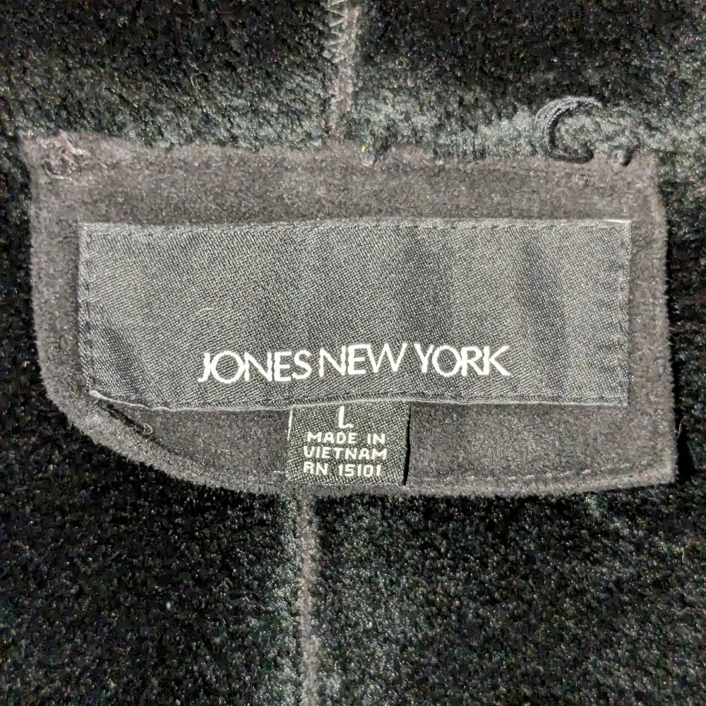 Women’s Small Jones New York Faux Suede Faux Fur Hooded Jacket - Picture 3 of 6